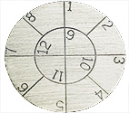 REM Stiftprobenteller, Ø 25,4 mm Kopf, 12 nummerierte Felder (eingraviert), Standard Pin, Aluminium